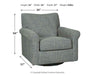 Renley - Swivel Glider Accent Chair - Ash