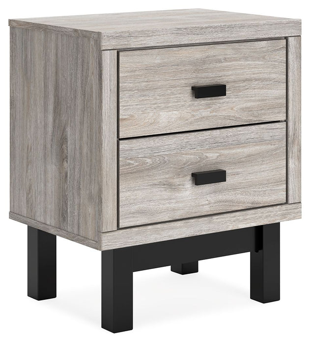 Vessalli - Two Drawer Nightstand - Black / Gray