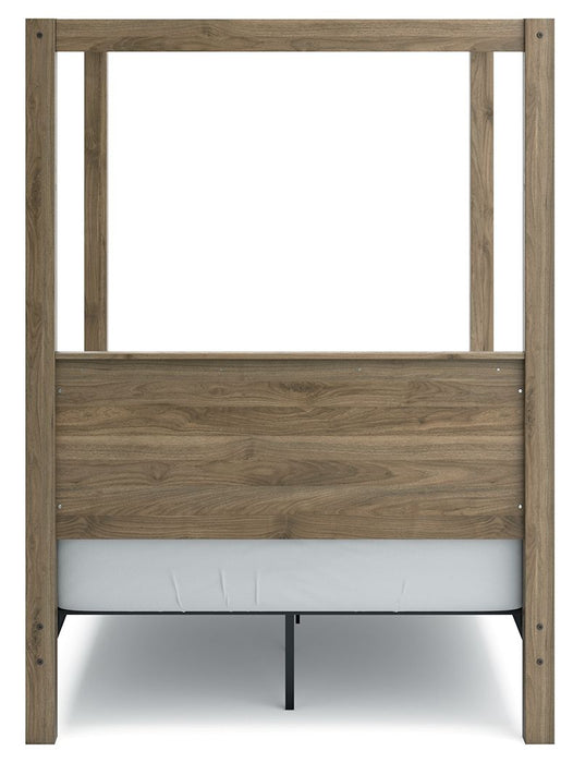 Aprilyn Light Brown Canopy Bed - Full