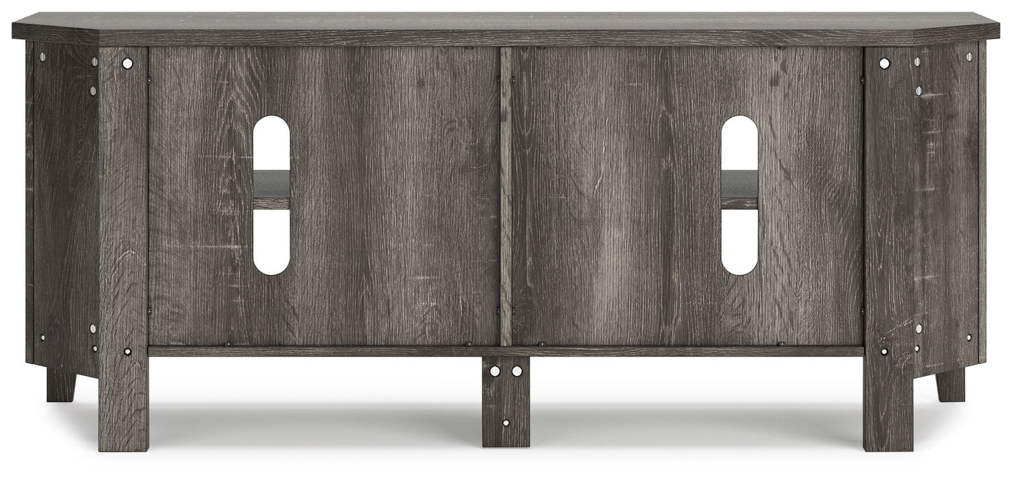 Arlenbry Gray Medium Corner TV Stand