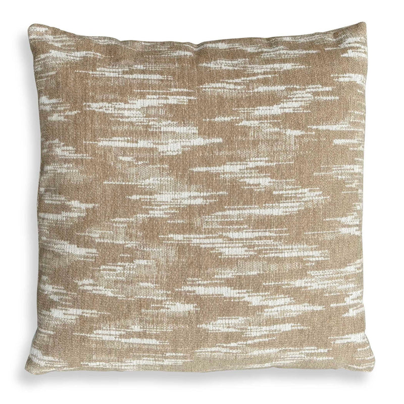 Mountains - Outdoor Sand Toned Pillow - Brown / White