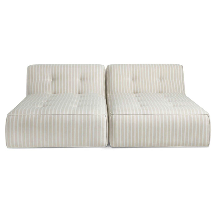 Sunseeker - 2 Piece Outdoor Sun Lounger - Brown Stripe