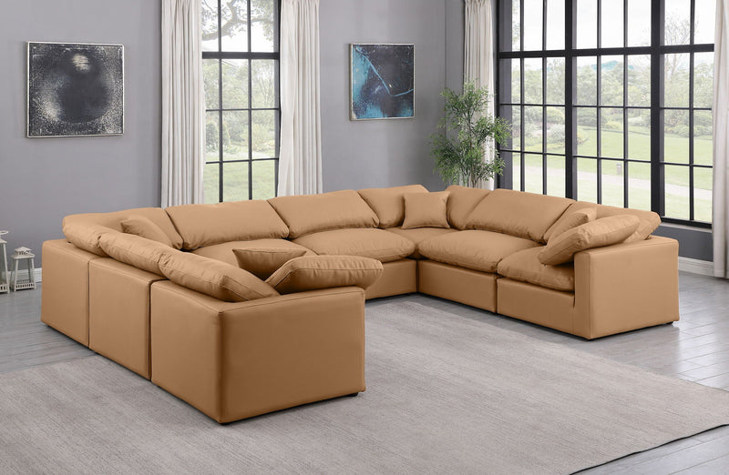 Indulge - Faux Leather 8 Piece Modular Sectional