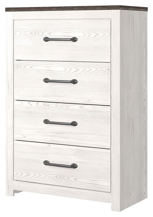 Gerridan - Four Drawer Chest - White / Gray