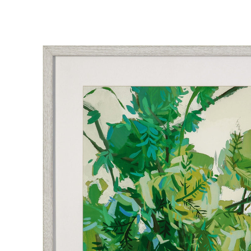 Floral Play I Framed Print - Green
