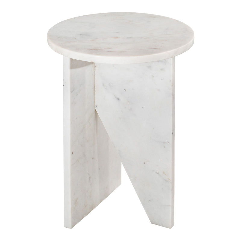 Grace - Marble Accent Table - White