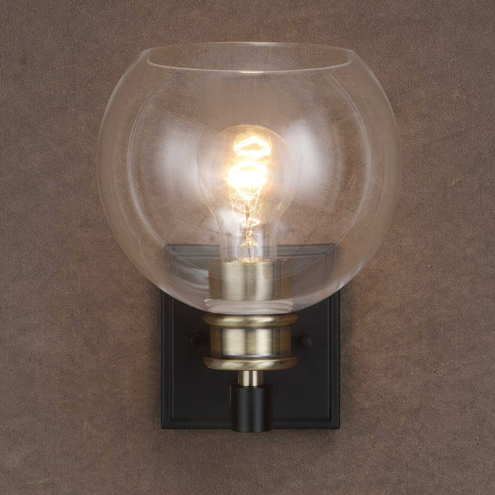 Kent - Edison 1 Light Sconce - Black