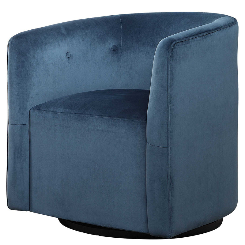 Mallorie - Swivel Chair - Blue