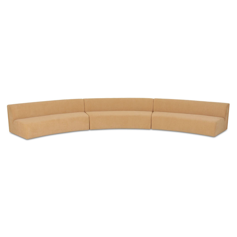 Naomi - 3 Piece Concave Modular Sectional - Golden Yellow