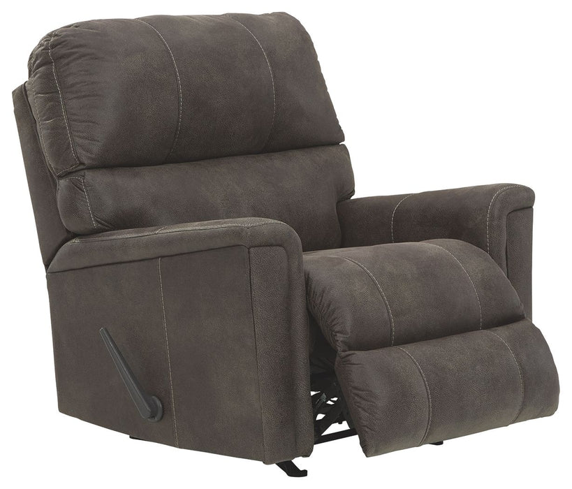 Navi - Rocker Recliner - Faux Leather - Smoke