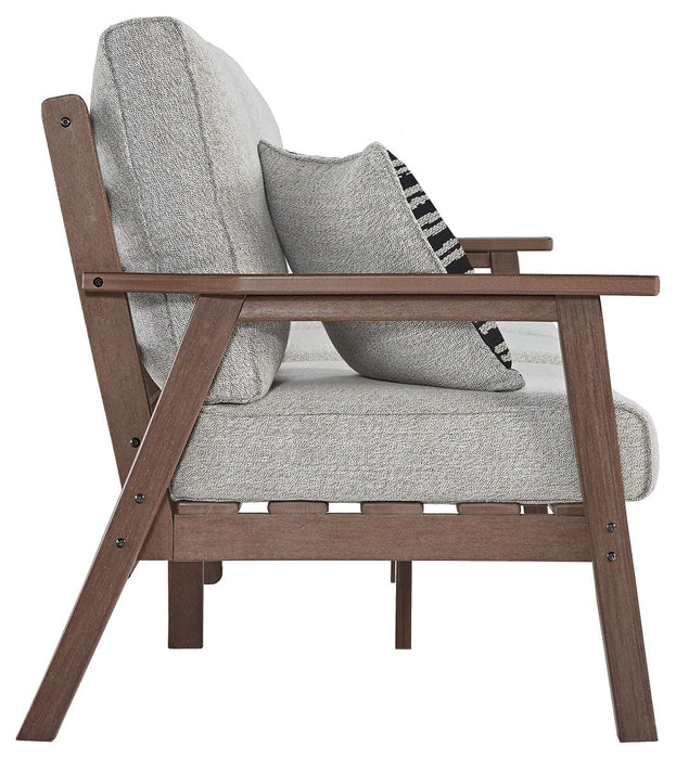 Emmeline - Sofa with Cushion - Brown / Beige