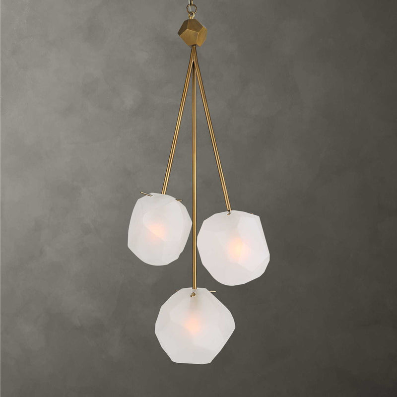 Geodesic - 3 Light Pendant - White