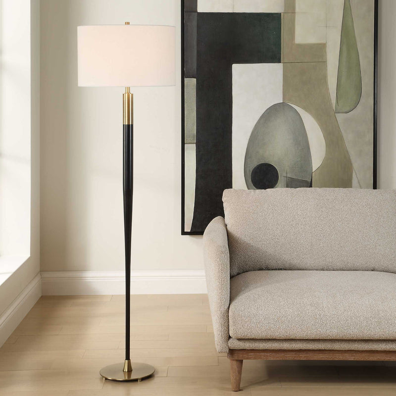 Stowe - Floor Lamp - Satin Black