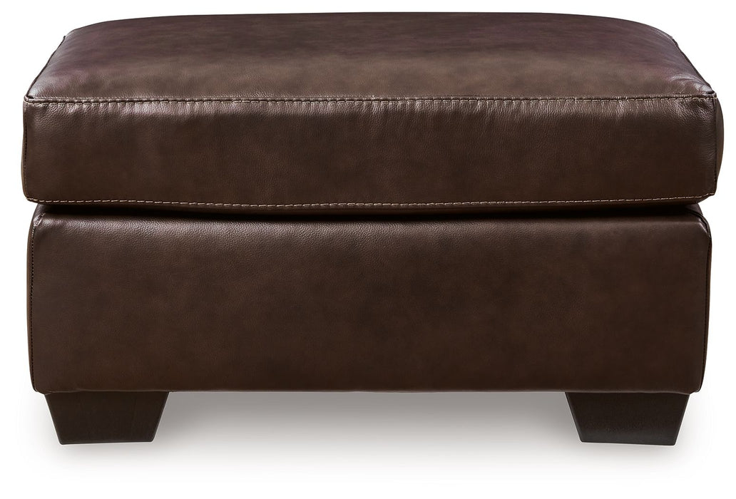 Santorine - Ottoman - Leather Match - Dark Brown