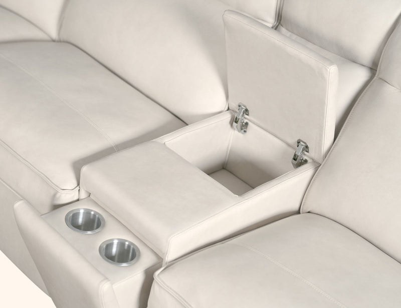 MS - Vann Six-Piece Power Sectional - White