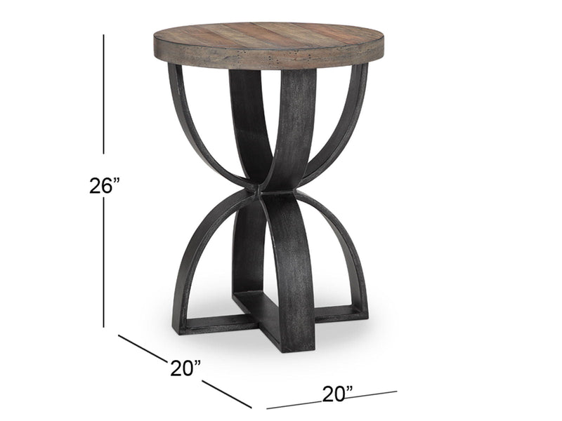 Bowden - Round Accent Table - Rustic Honey