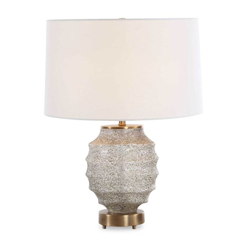 Acosta - Ribbed Table Lamp - Gray