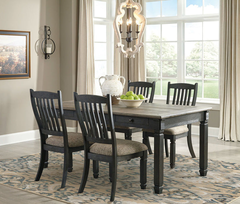 Tyler Creek Dark Gray 5 Pc. Dining Room Table, 4 Side Chairs