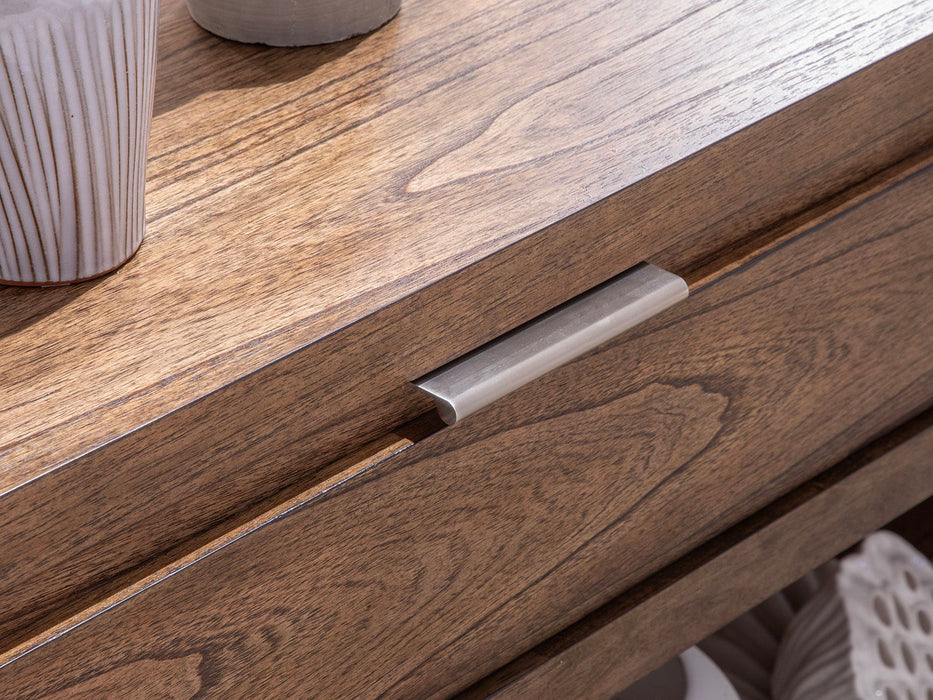 Newton - Rectangular Cocktail Table With Casters - Cinnamon
