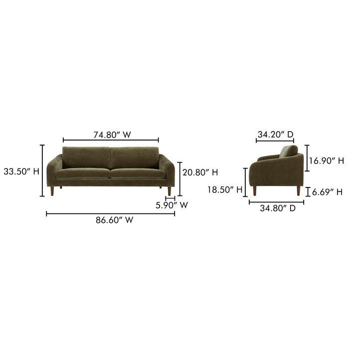 Quinn - Sofa - Cedar Green