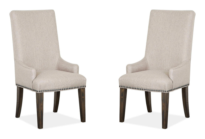 Bellamy - Upholstered Host Chair (Set of 2) - Peppercorn