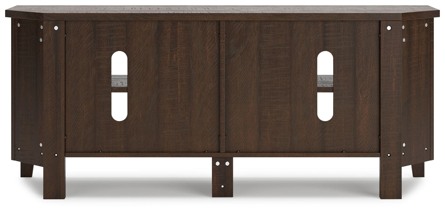 Camiburg Warm Brown Corner TV Stand