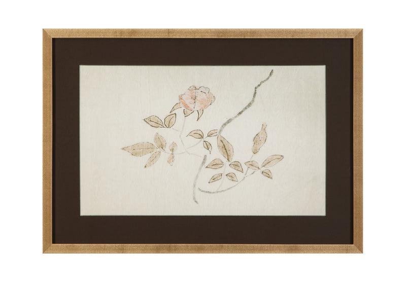 Delicate Rose I Framed Print - Cream