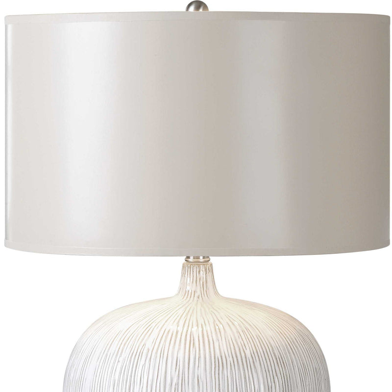 Georgios - Textured Ceramic Lamp - White