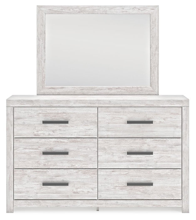 Cayboni - Dresser And Mirror - Whitewash