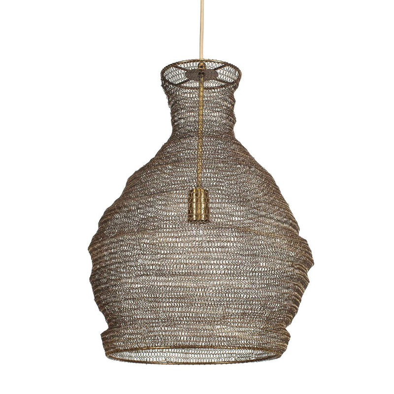 Murmur - Woven Brass 1 Light Pendant - Brass