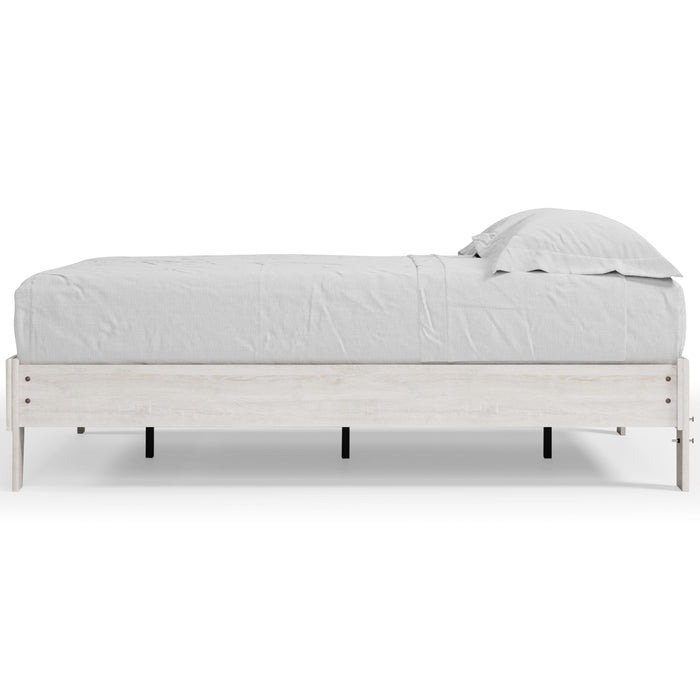 Shawburn Whitewash Platform Bed