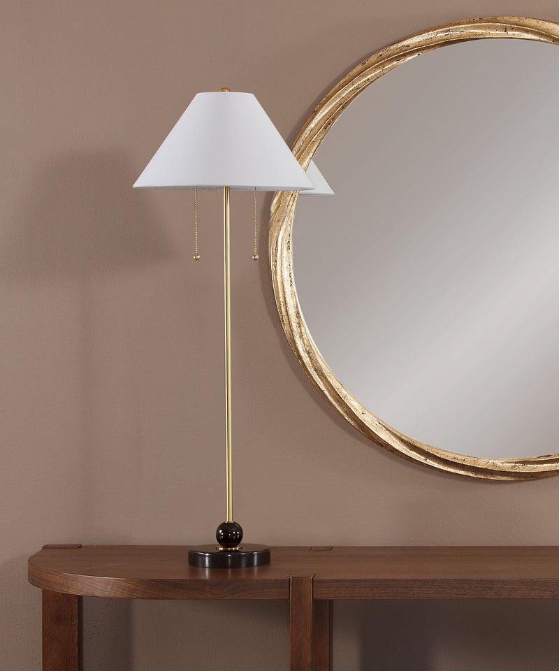 Winfield - Table Lamp - White / Brass