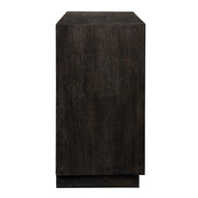 Faulkner - 3 Drawer Modern Chest - Black / Brass