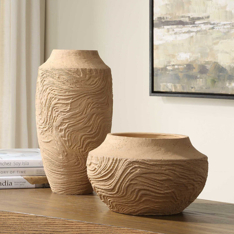 Sandstone Flow - Terracotta Vase