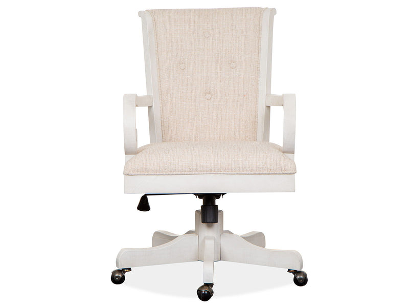 Bronwyn - Fully Upholstered Swivel Chair - Alabaster