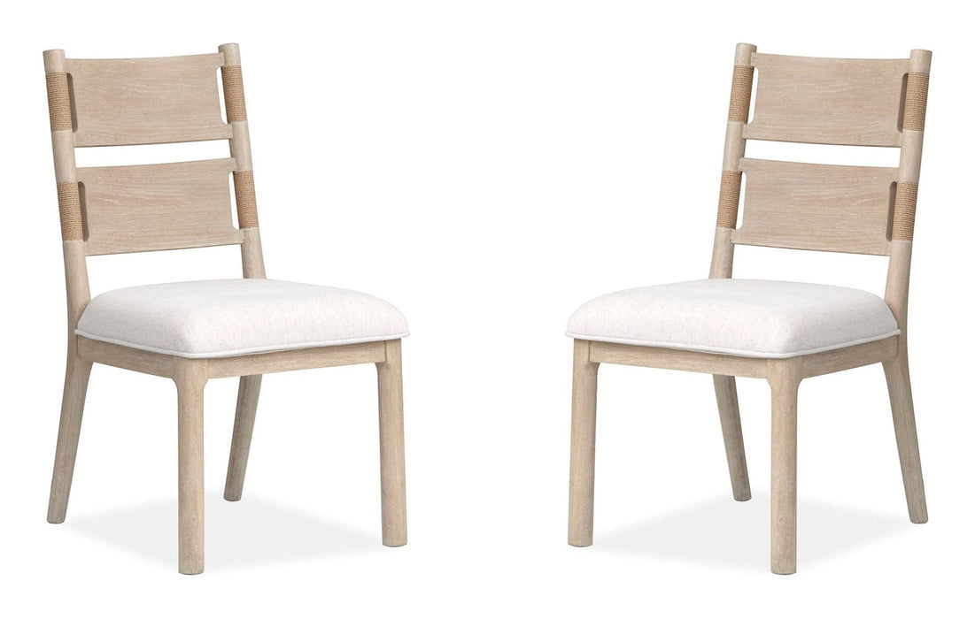 Sunset Cove - Upholstered Side Chair With Wood Back (Set of 2) - Sanibel Brown