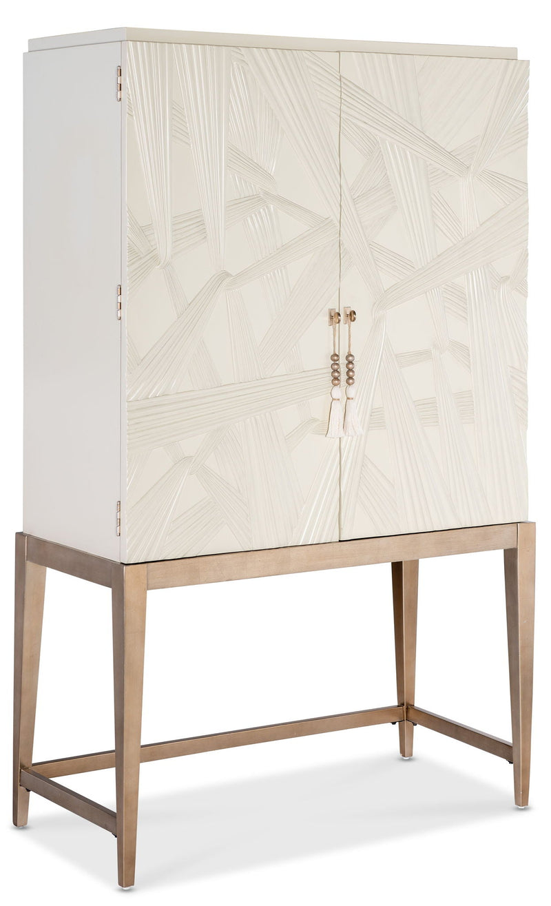 Melange - Dream Weaver Bar Cabinet - White / Light Brown