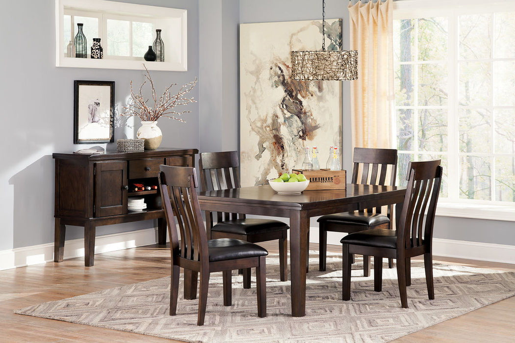 Haddigan Dark Brown 5 Pc. Extension Table, 4 Side Chairs