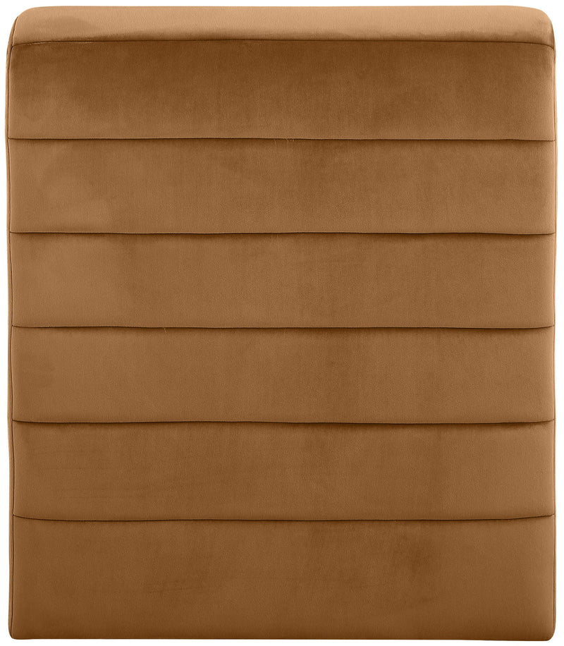 Ivy - Velvet Accent Chair - Saddle