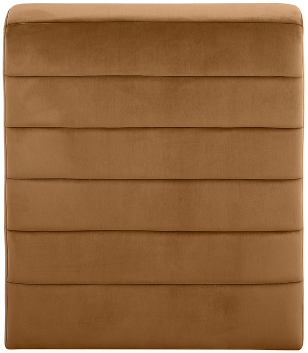 Ivy - Velvet Accent Chair - Saddle