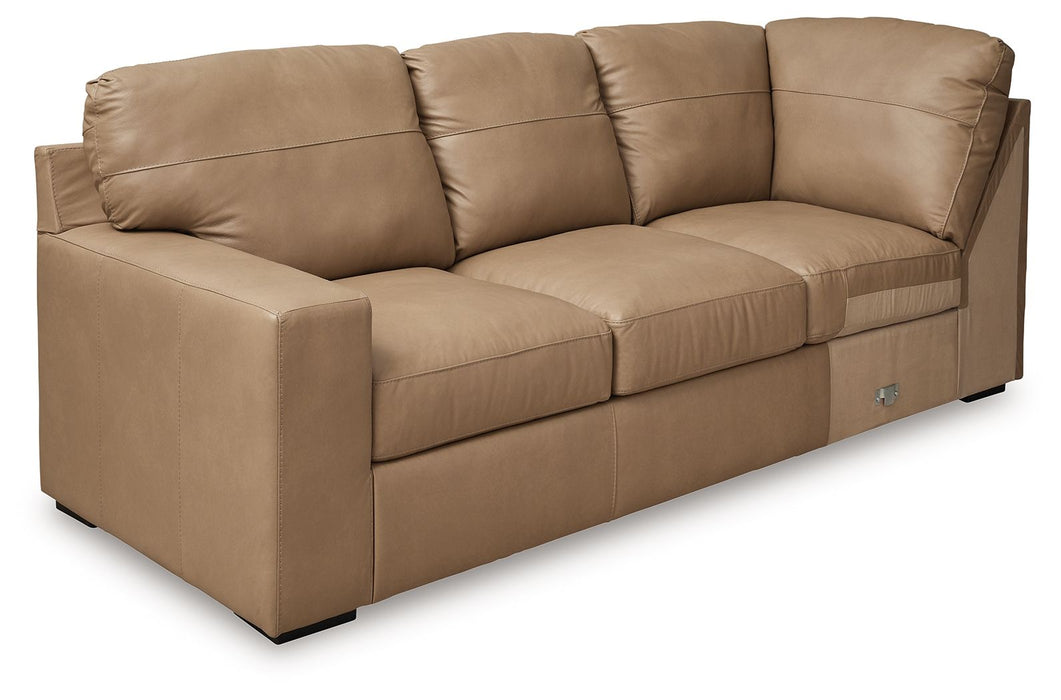 Bandon - 3-Piece Sectional With Raf Loveseat - Leather Match - Toffee