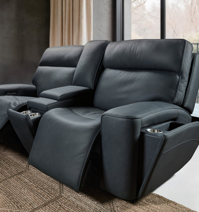 Riverton Power Gliding Console Loveseat with Power Headrest and Lumbar