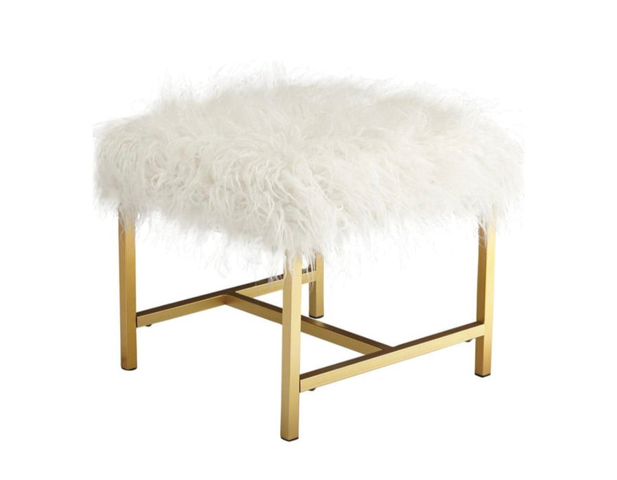 Elissa - White Stool - Furniture Depot