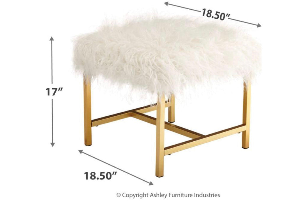 Elissa - White Stool - Furniture Depot