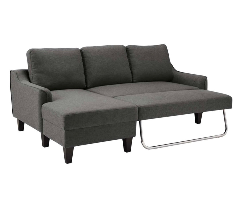 Jarreau Sofa Chaise Sleeper Grey - Furniture Depot