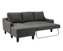 Jarreau Sofa Chaise Sleeper Grey - Furniture Depot