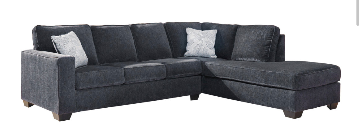 Altari Sectional - Full Sleeper with Chaise  - Slate