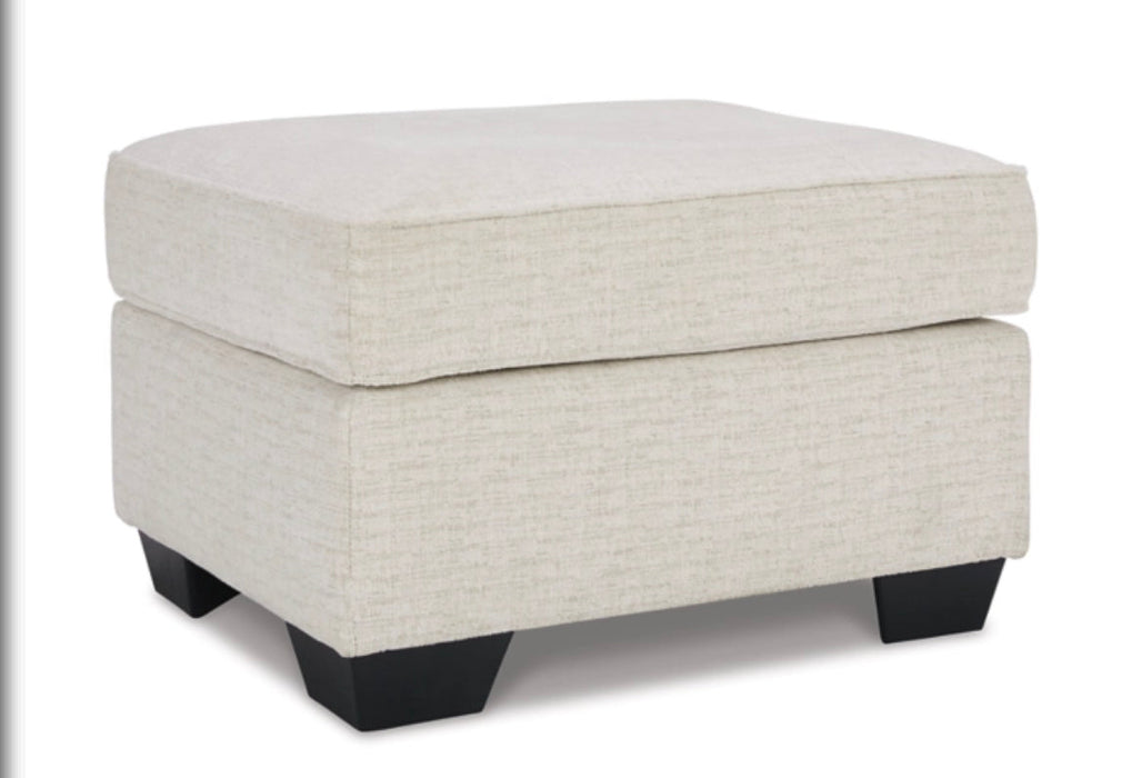 Cashton Ottoman - Snow