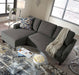 Jarreau Sofa Chaise Sleeper Grey - Furniture Depot