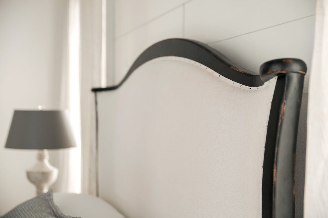 Ciao Bella Cal King Upholstered Bed- Black